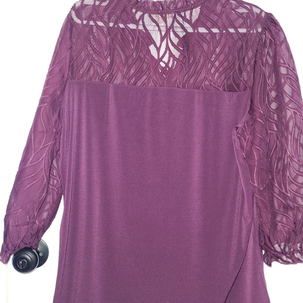 Joie de Vivre Women's Purple Blouse - Picture 3 of 3